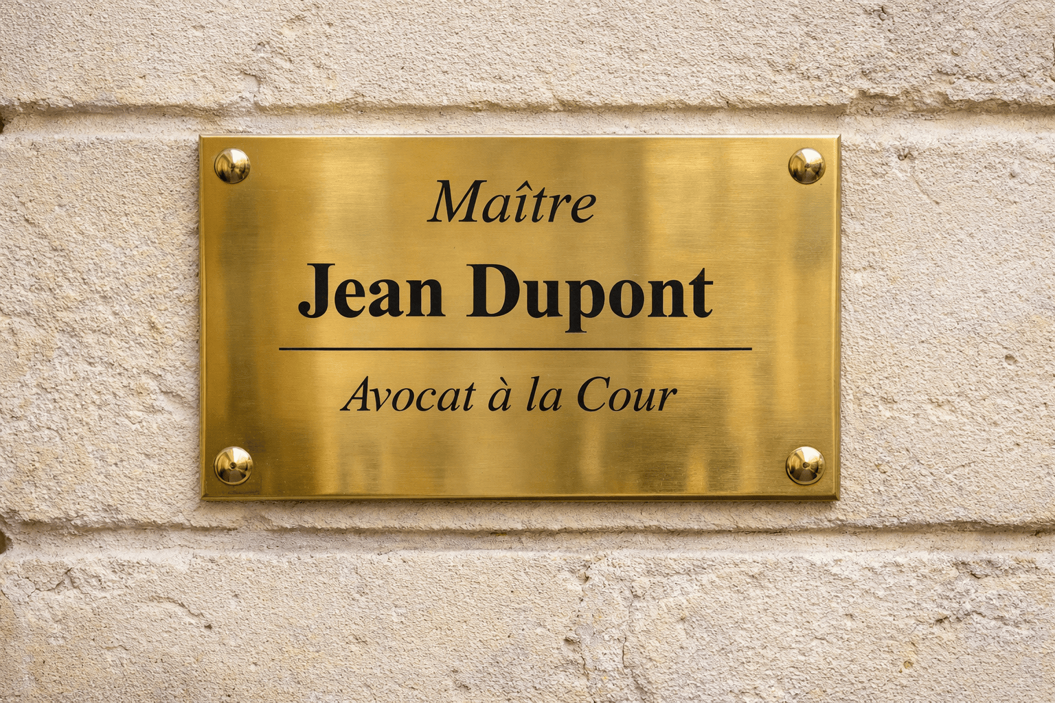 plaque professionnelle